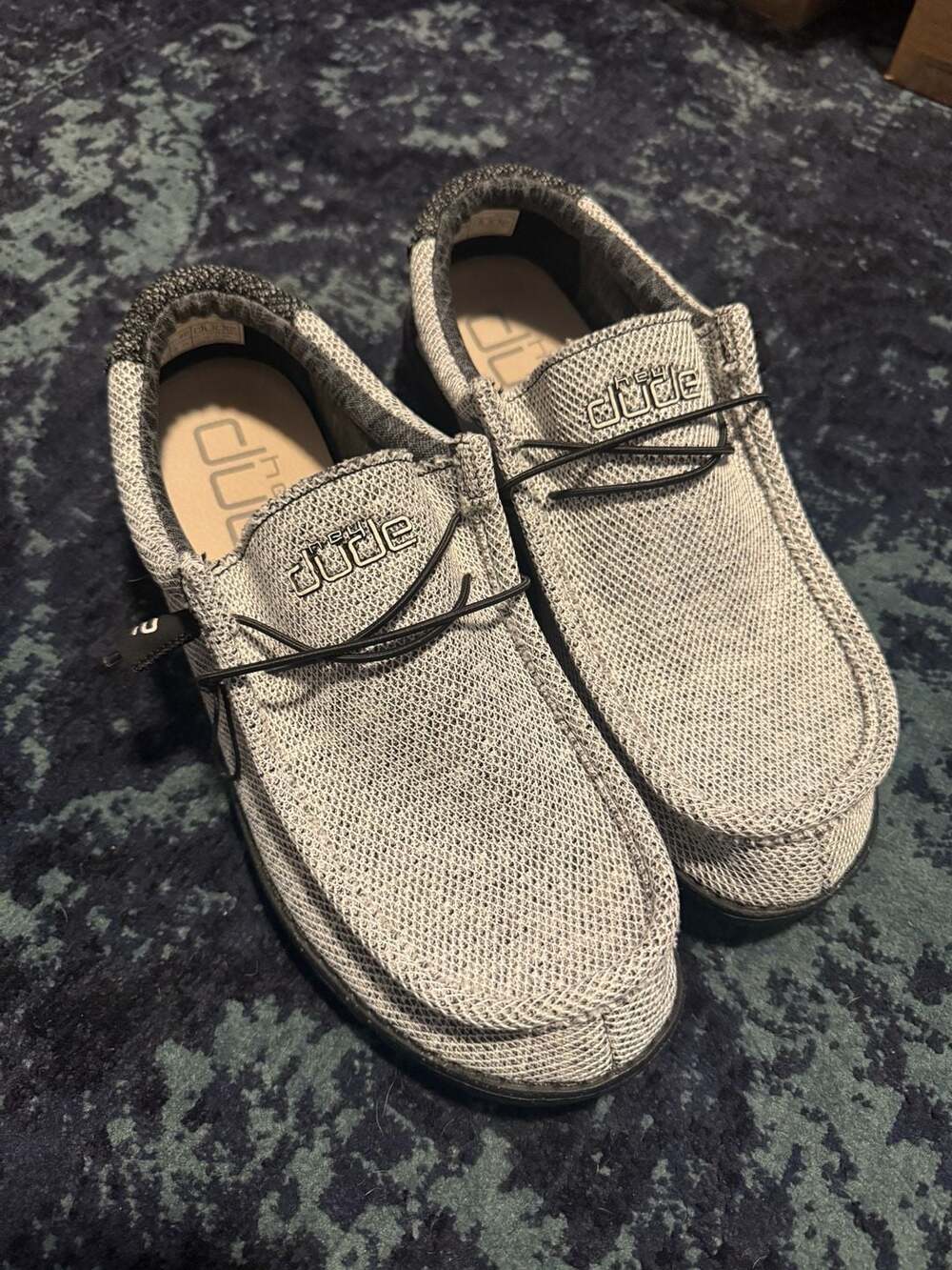 Hey Dude Wally Stretch Slip-On Shoes Grey Black